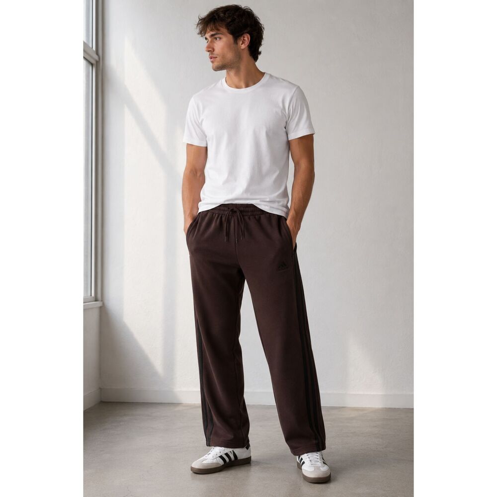 Adidas Climawarm Brown Track Pants Women's Small Athletic Joggers Side Stripe